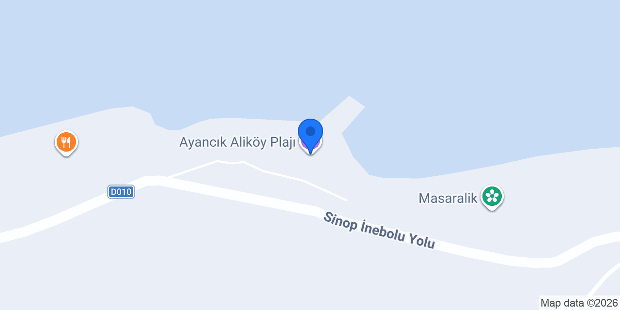 Ayancık Aliköy Plajı konumu