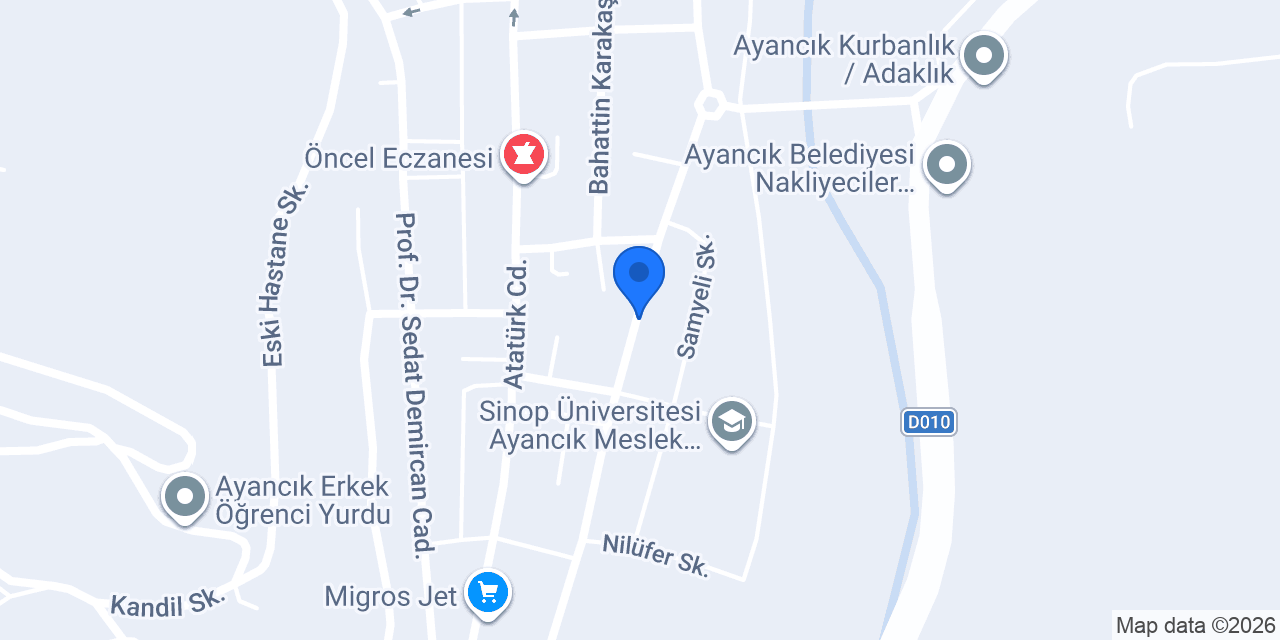 Ayancık İmam Hatip Lisesi konumu