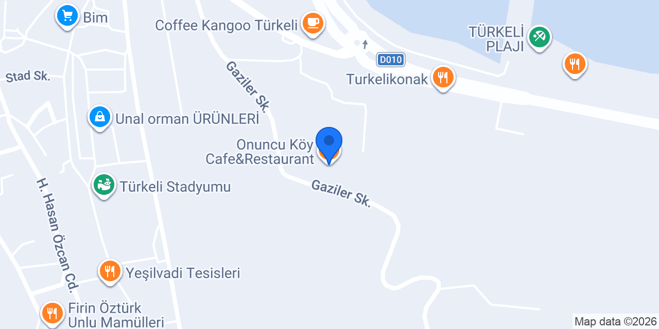 Onuncu Köy Cafe&Restaurant konumu