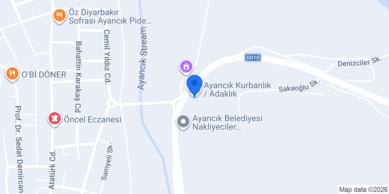 Ayancık Kurbanlık / Adaklık konumu