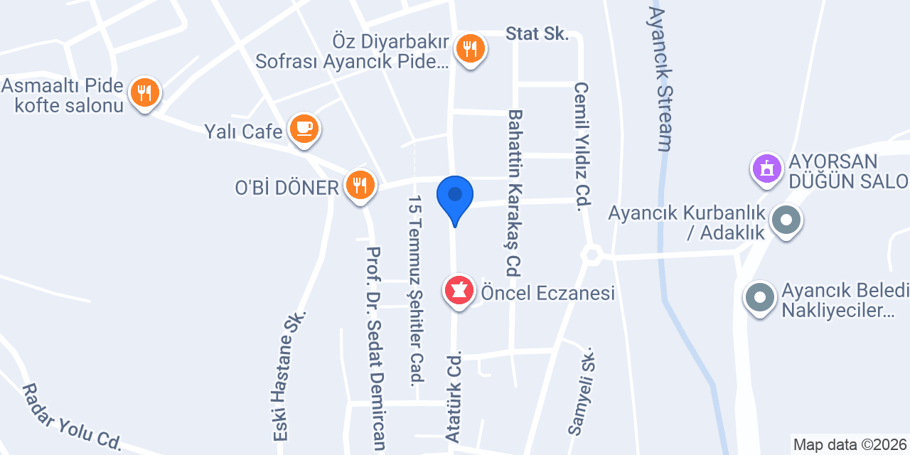 Ayancık Vural İnşaat konumu