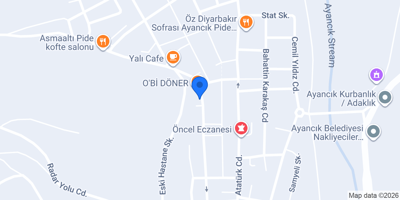 Adıyörem Çiğköfte Ayancık konumu