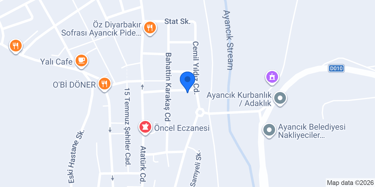 Ayancık İlçe Milli Eğitim Müdürlüğü konumu