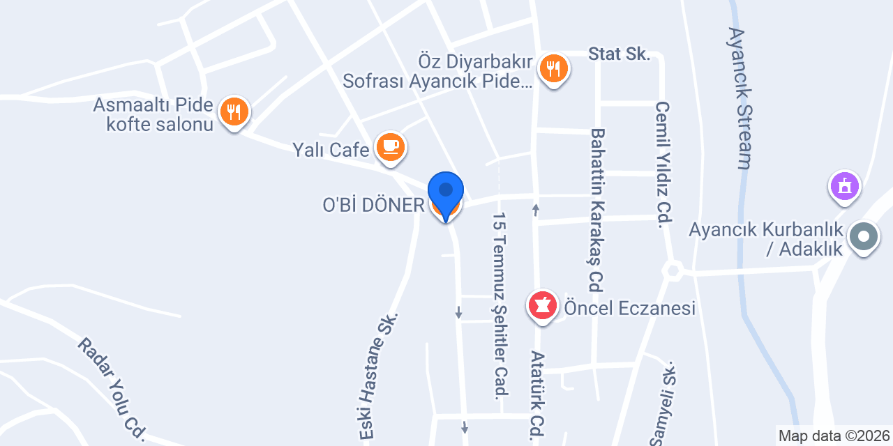 O'Bİ DÖNER konumu