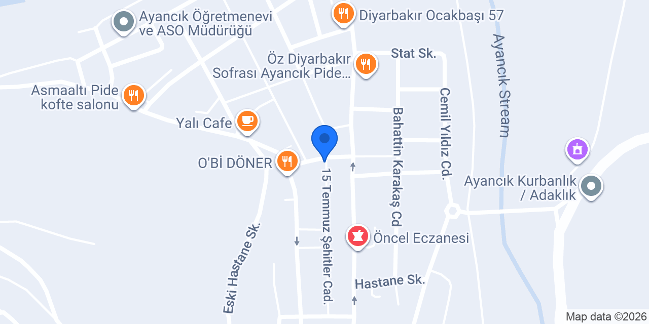Ayancık Belediyesi konumu