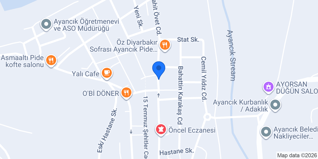 AYANCIK POPY RENT A CAR konumu