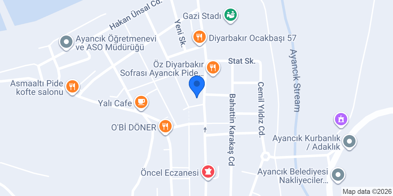 Halkbank Ayancık Şubesi konumu