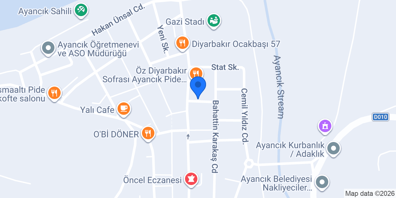 Yurbaş Otel konumu