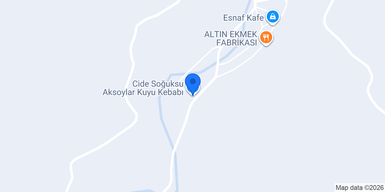 Cide Soğuksu Aksoylar Kuyu Kebabı konumu