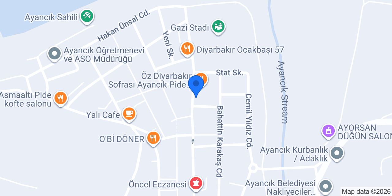 Ayancık Ofset Gazete ve Matbaası konumu
