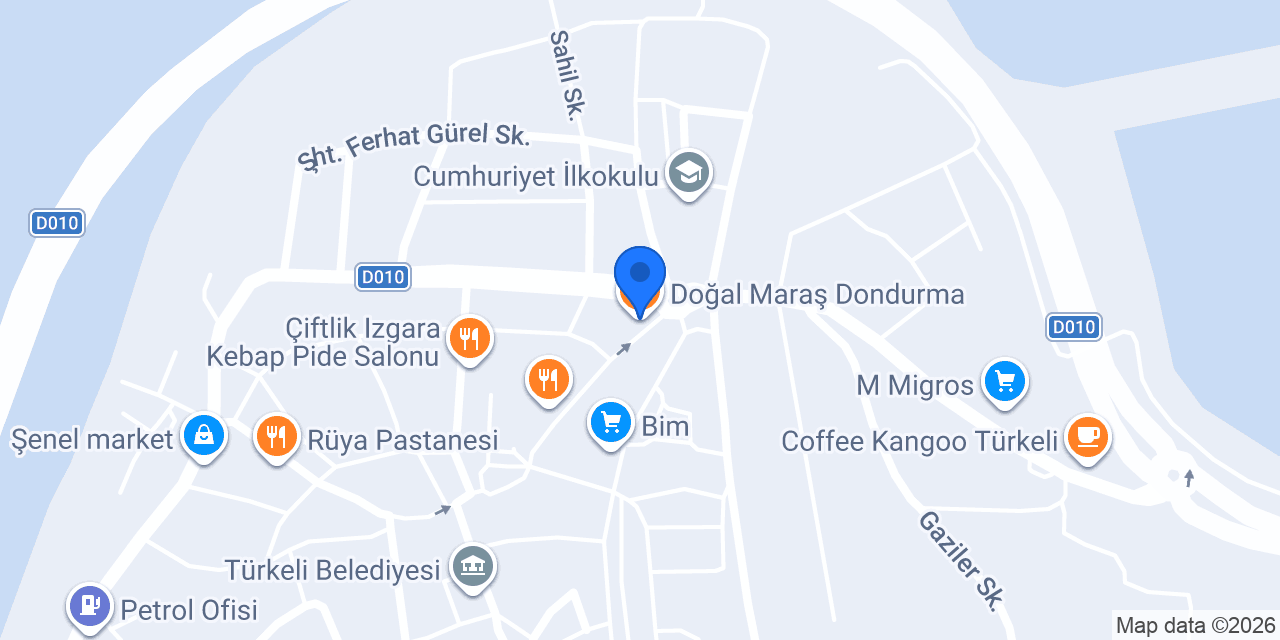 Doğal Maraş Dondurma konumu