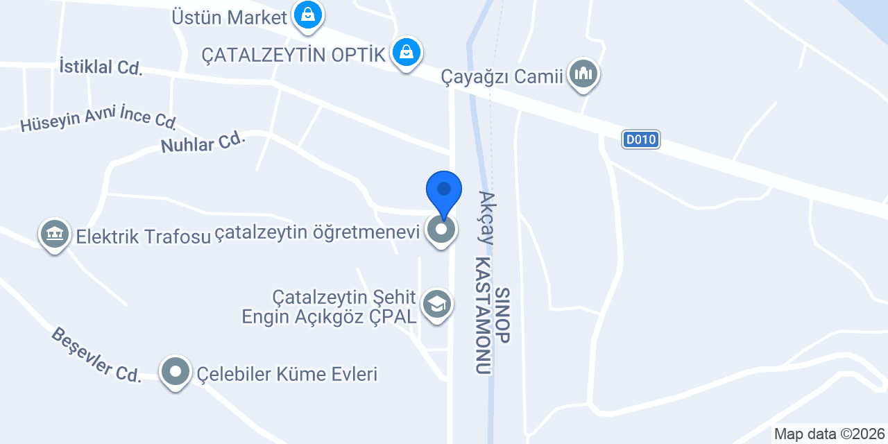 Çatalzeytin İtfaiye konumu