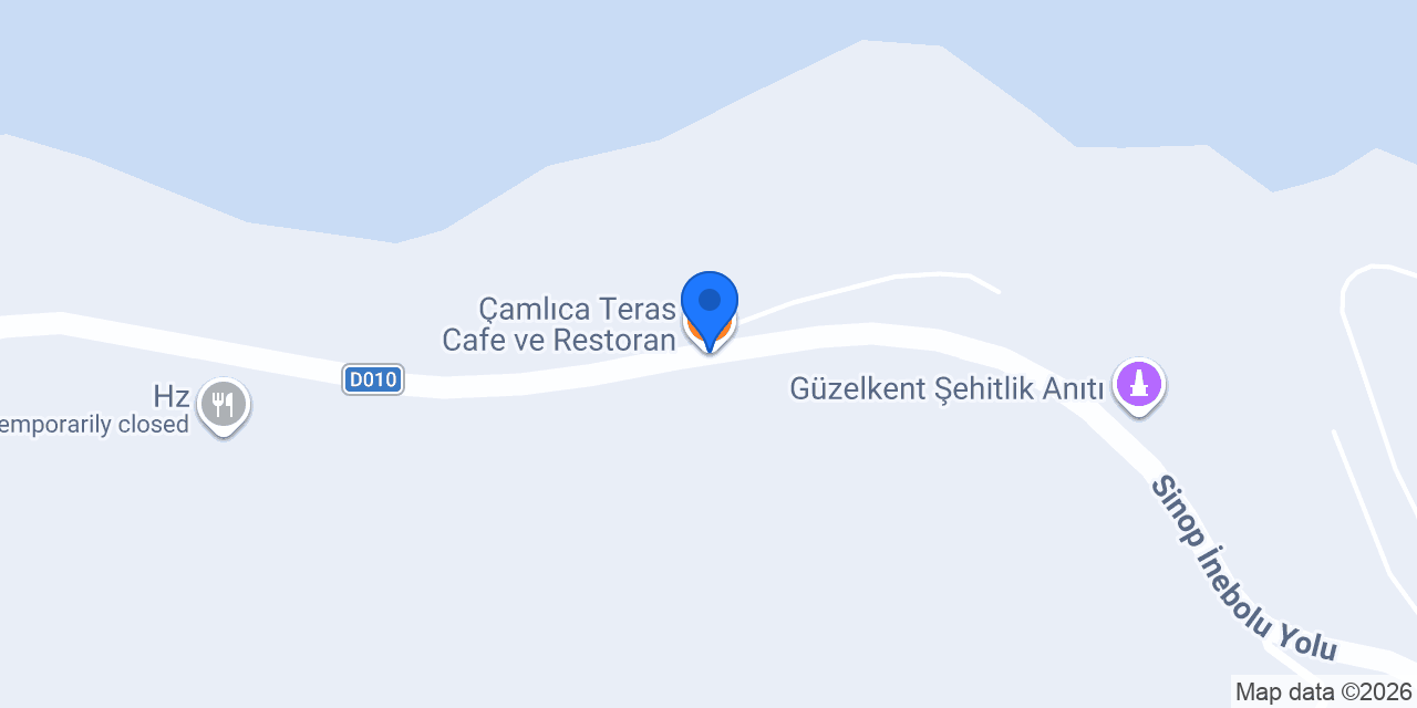 Çamlıca Teras Cafe ve Restoran konumu
