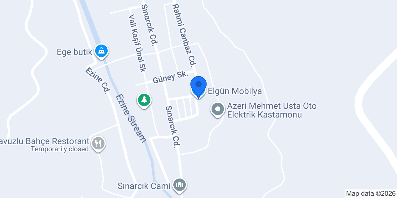 Elgün Mobilya konumu