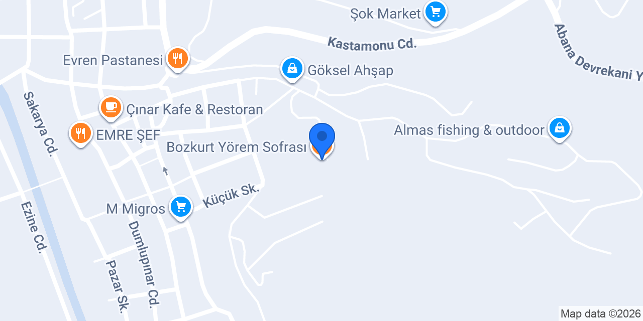 Bozkurt Yörem Sofrası konumu