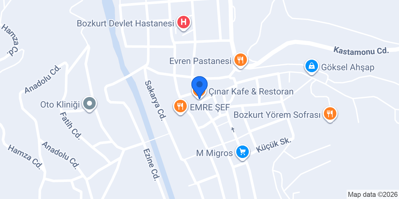 Çınar Kafe & Restoran konumu