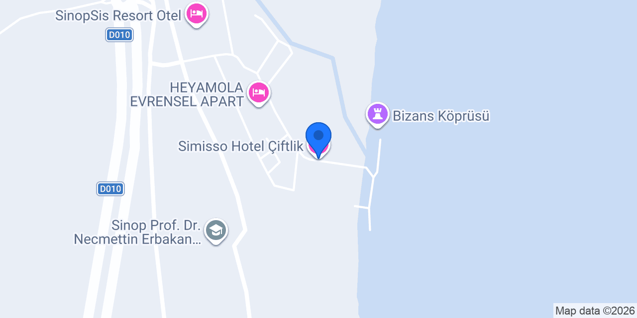 Simisso Hotel Çiftlik konumu