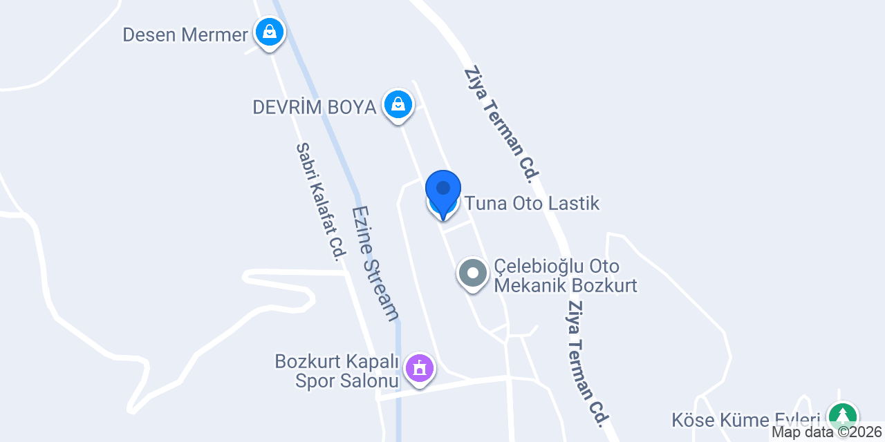 Tuna Oto Lastik konumu