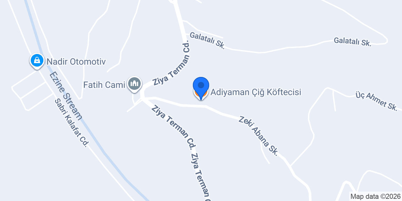Adiyaman Çiğ Köftecisi konumu