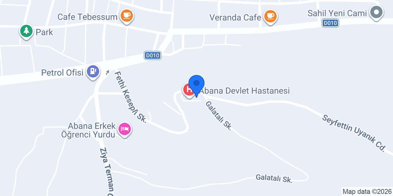 Abana Toplum Sağlığı Merkezi konumu
