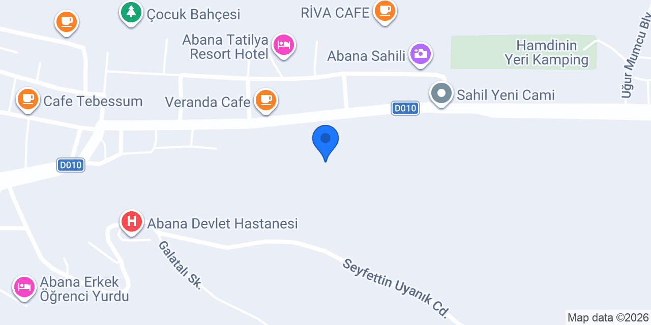 Ptt-abana Şubesi konumu