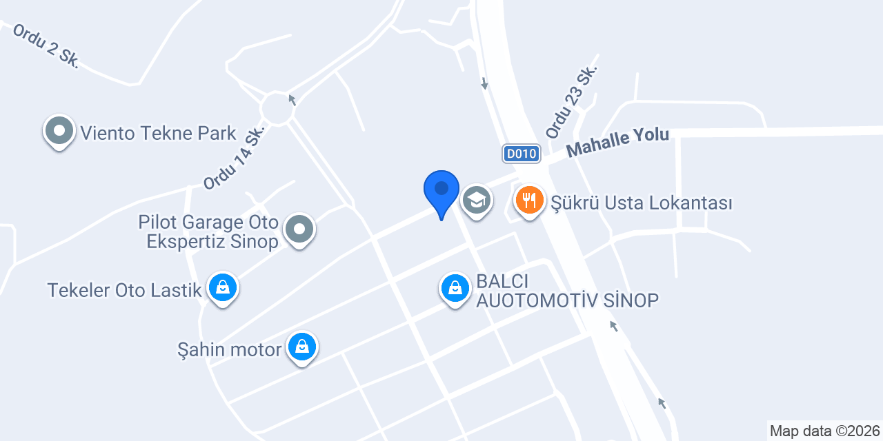Eroğlu Otomotiv Sinop konumu