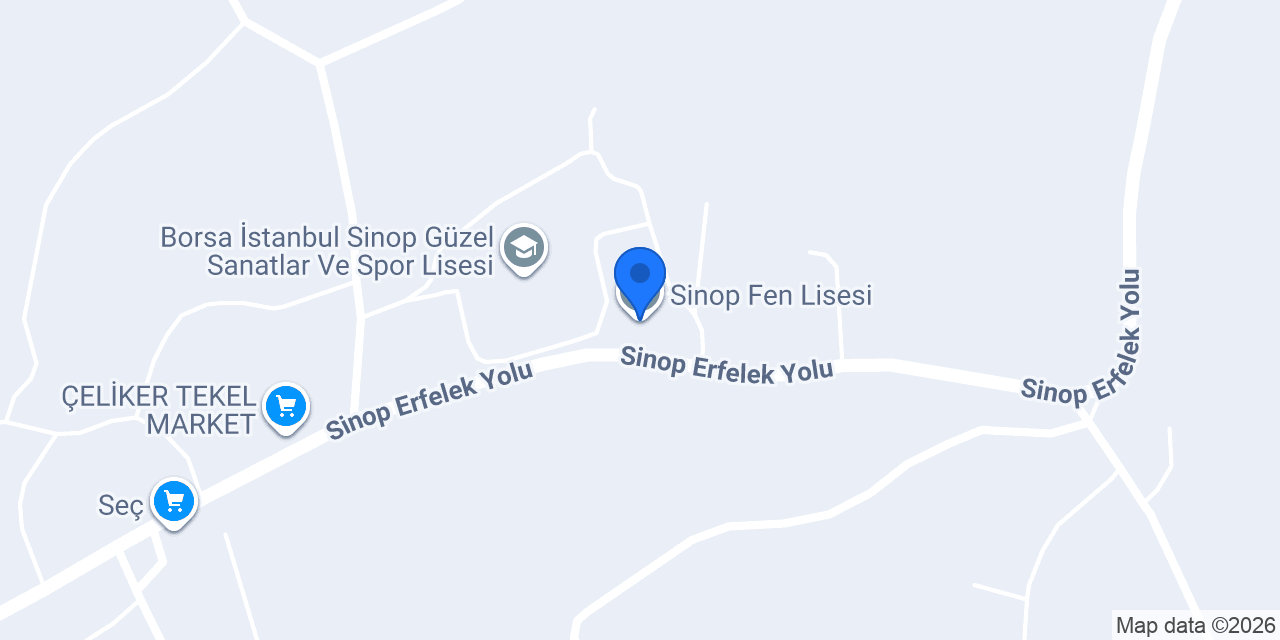 Sinop Fen Lisesi konumu