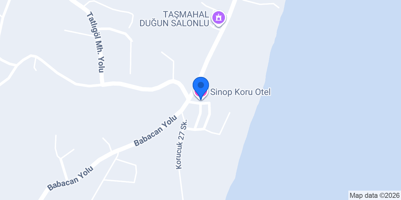 Sinop Koru Otel konumu