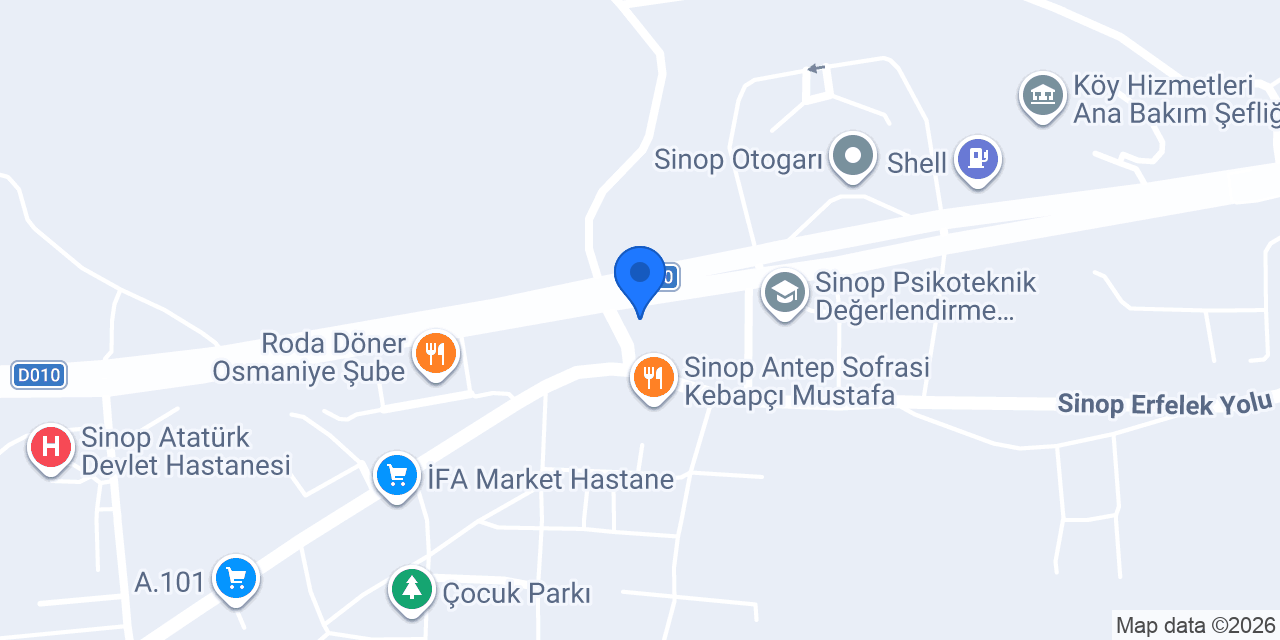 Sinop Özcanlar inşaat konumu