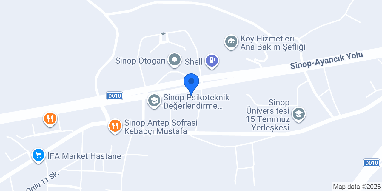 Sinop St Hotel konumu