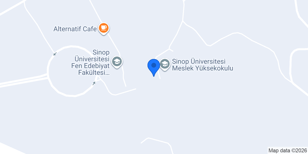Sinop Üniversitesi Merkez Kütüphanesi konumu