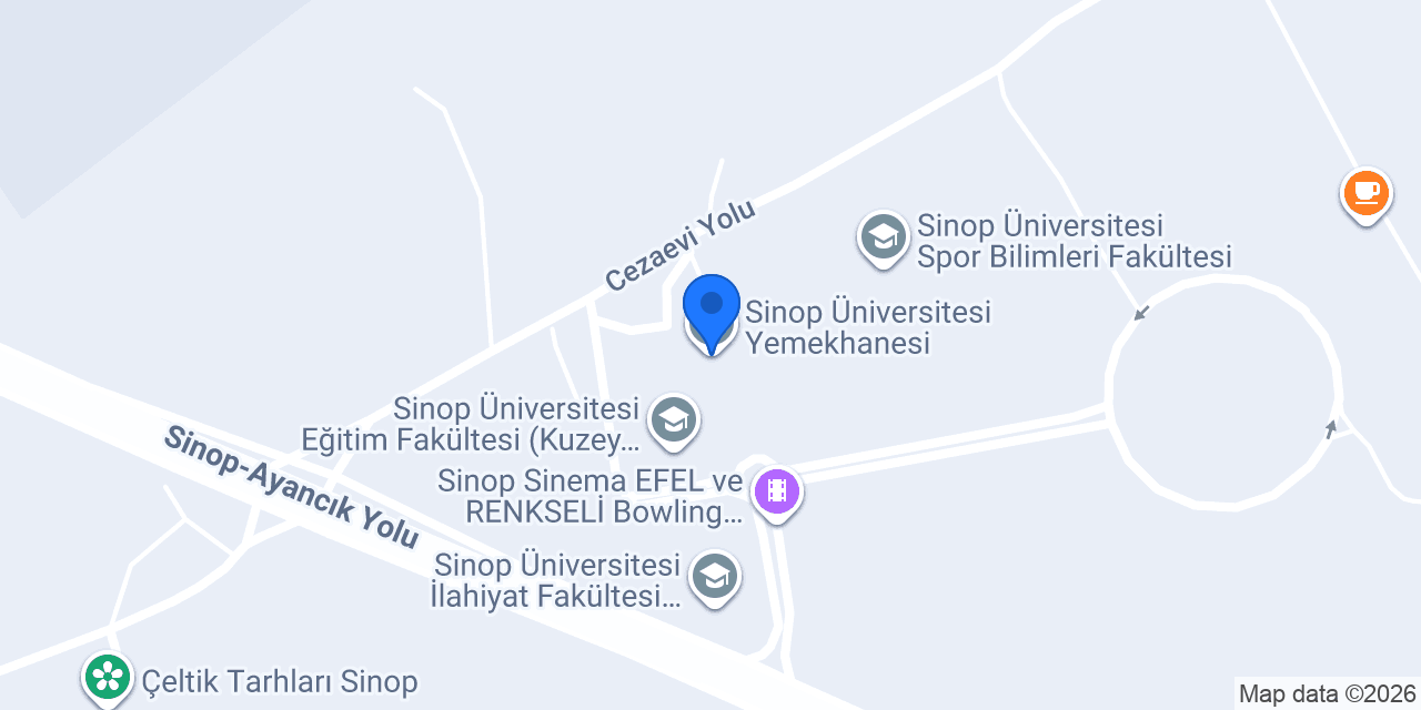 Sinop Üniversitesi Yemekhanesi konumu