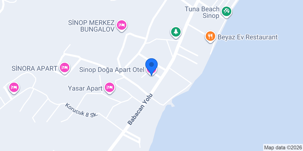 Sinop Doğa Apart Otel konumu
