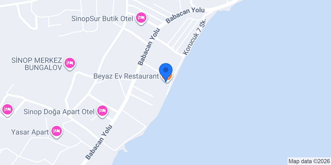Beyaz Ev Restaurant konumu