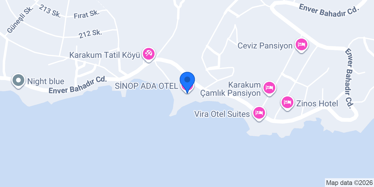 SİNOP ADA OTEL konumu