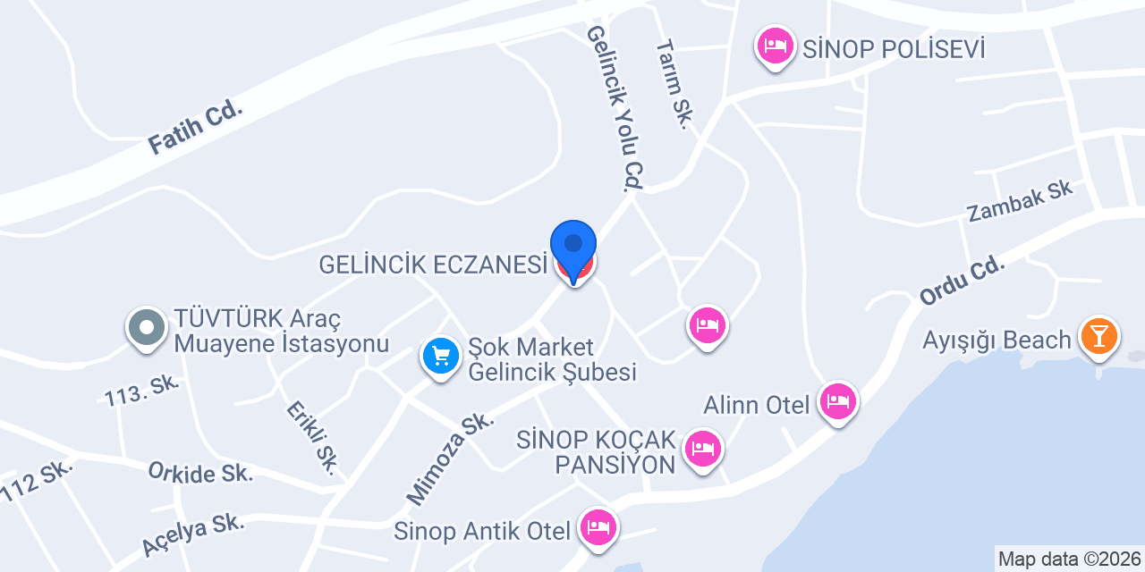 GELİNCİK ECZANESİ konumu