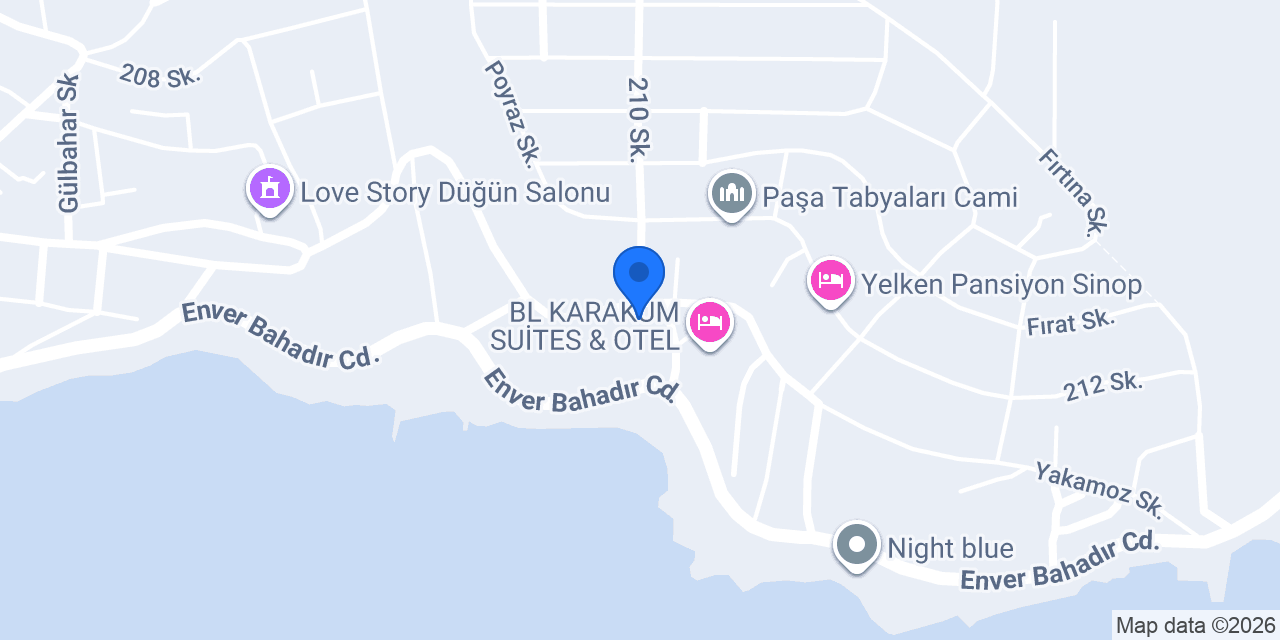 Turhan Pansiyon konumu
