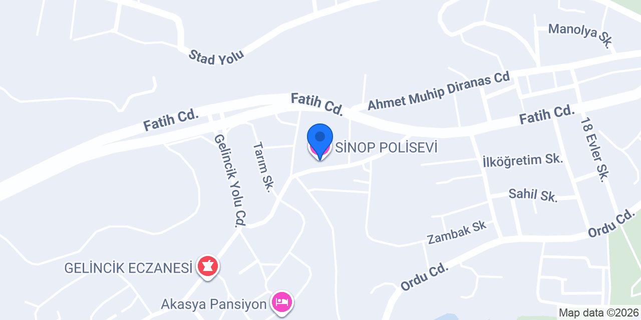 SİNOP POLİSEVİ konumu