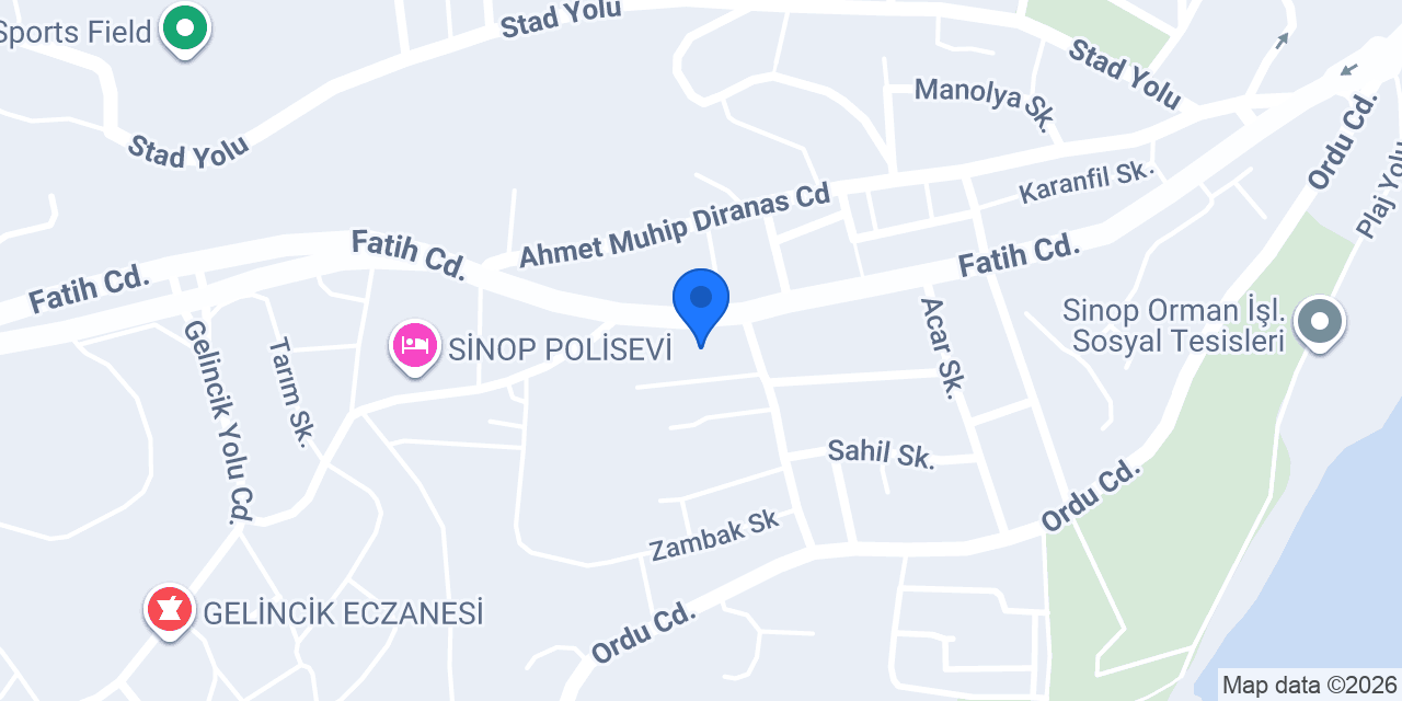 Gündoğdu Mobilya Sinop konumu