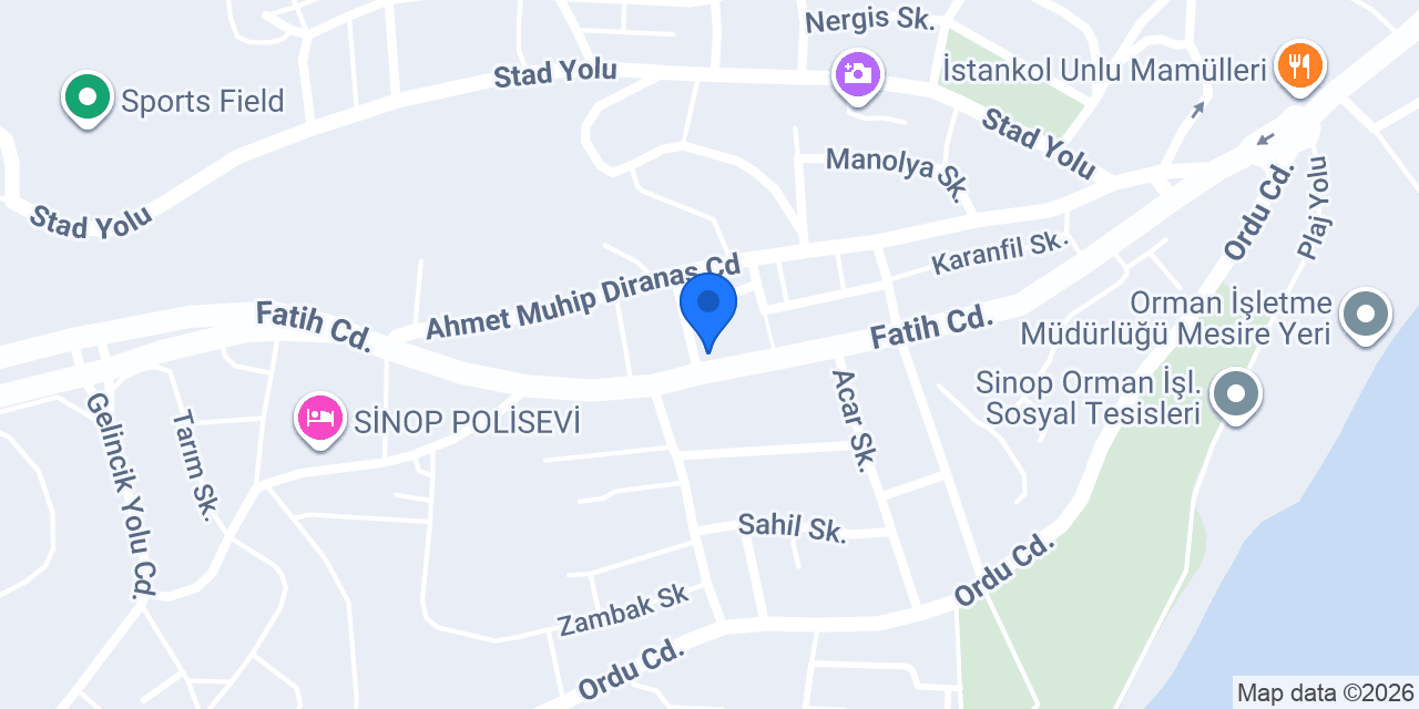 Acıktım 55 Sinop konumu