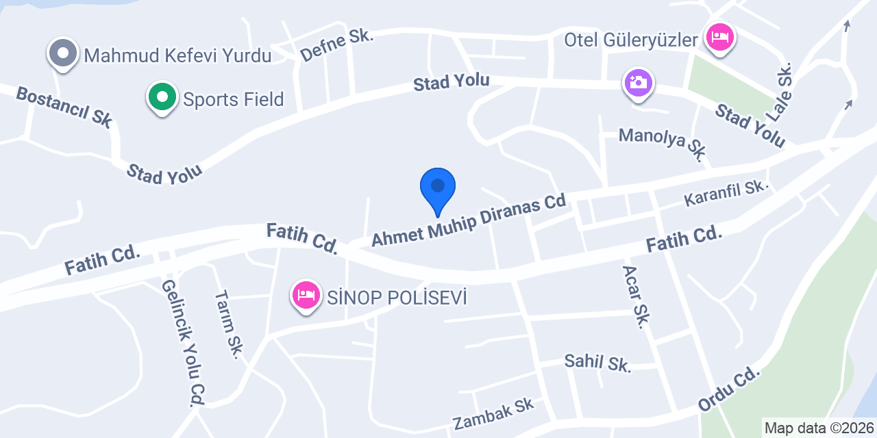 Sinop Yeşil Apart Pansiyon konumu