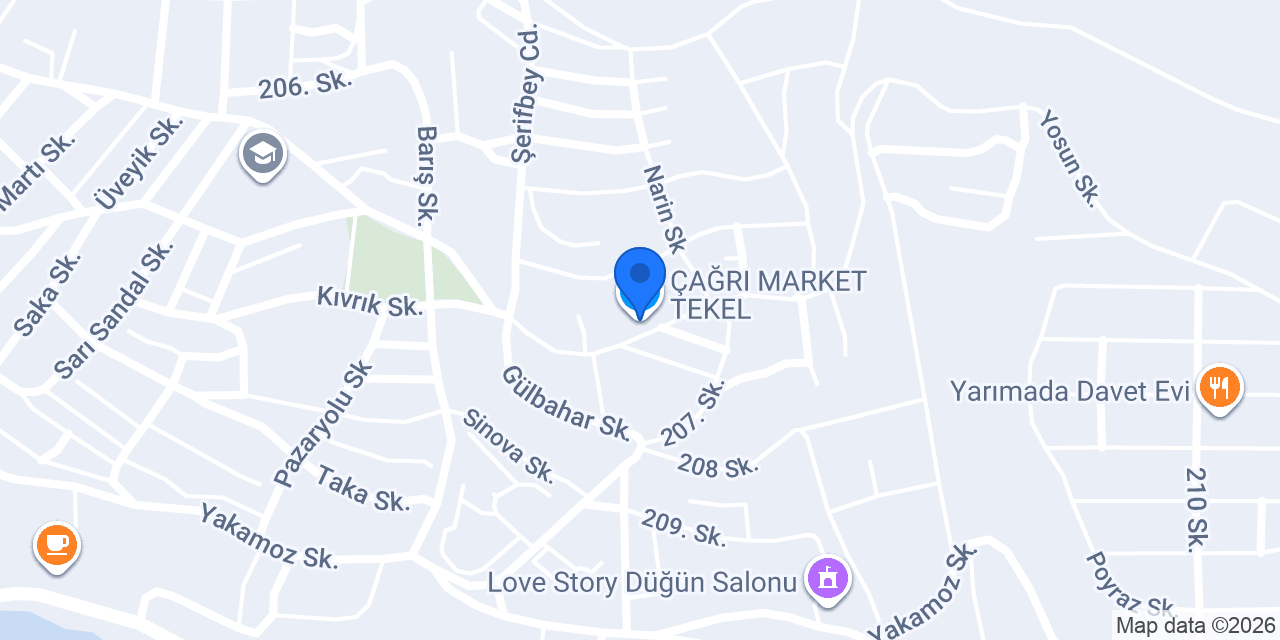 ÇAĞRI MARKET TEKEL konumu
