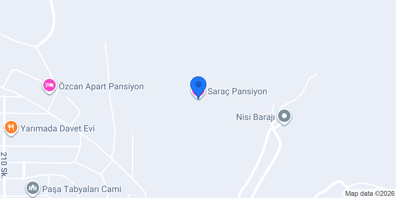 Saraç Pansiyon konumu