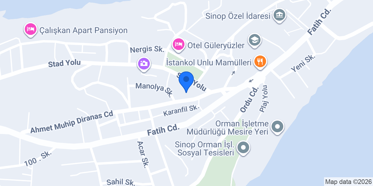Titiz Apart Pansiyon konumu