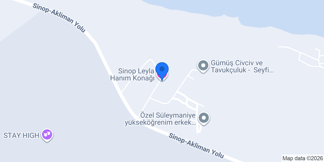 Sinop Leyla Hanım Konağı konumu