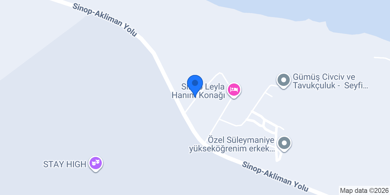 Sinop Sezer Bungalov konumu