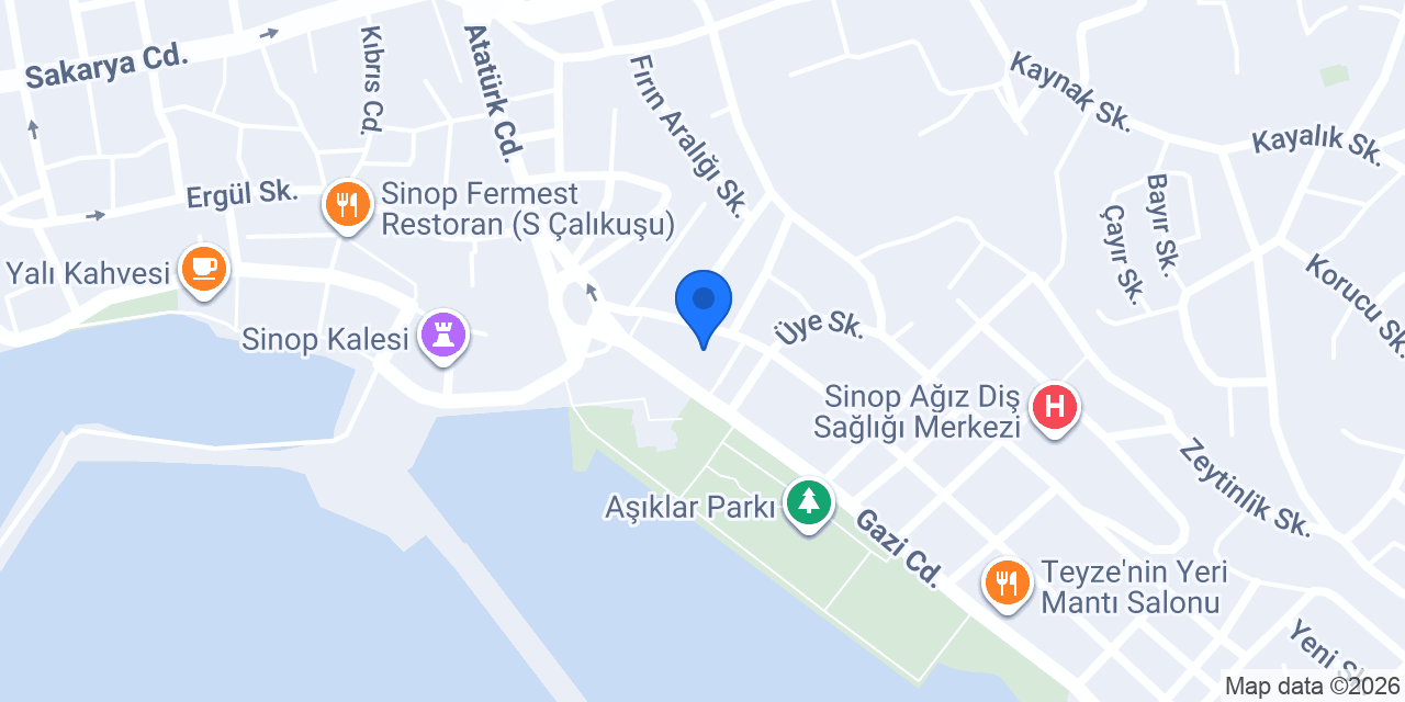 Sinay Apart Pansiyon konumu