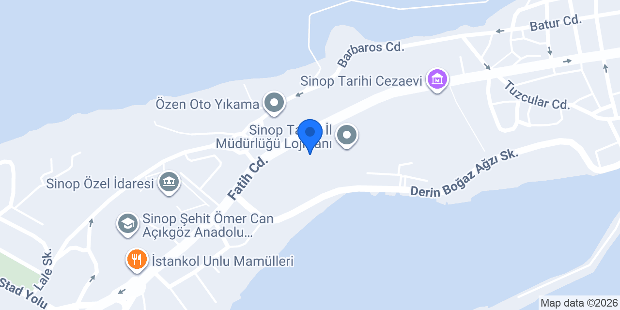 Sinop İl Tarım ve Orman Müdürlüğü konumu