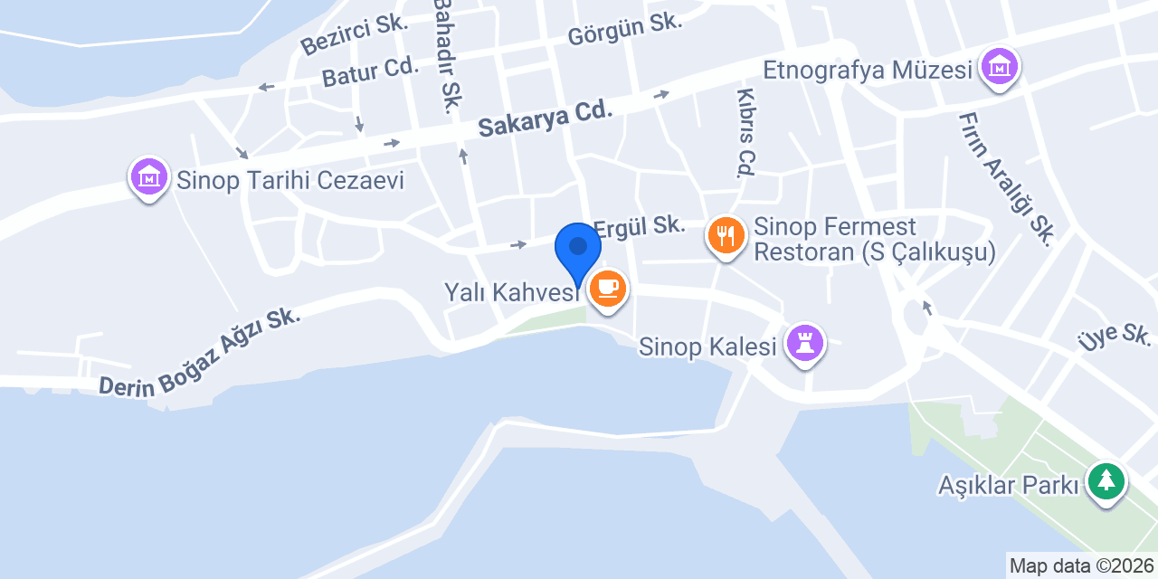 Akça Yalı Cafe konumu