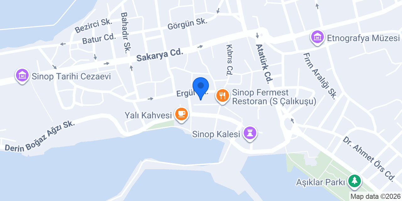 Sinop Dolunay Otel konumu